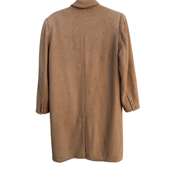 Oscar De La Renta Vintage Womens Camel Hair Notch Lapel Button Front Overcoat 8 - Picture 11 of 11